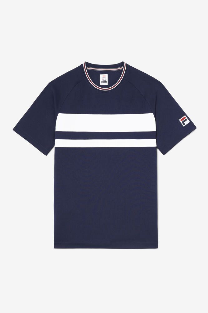 Tricou Fila Barbati Bleumarin Heritage Court Crew MTJH-90428